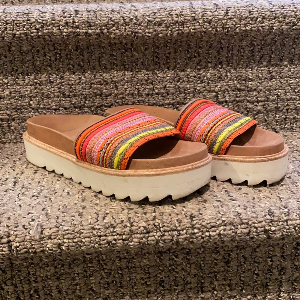 J Slides Multicolor Platform Sandals